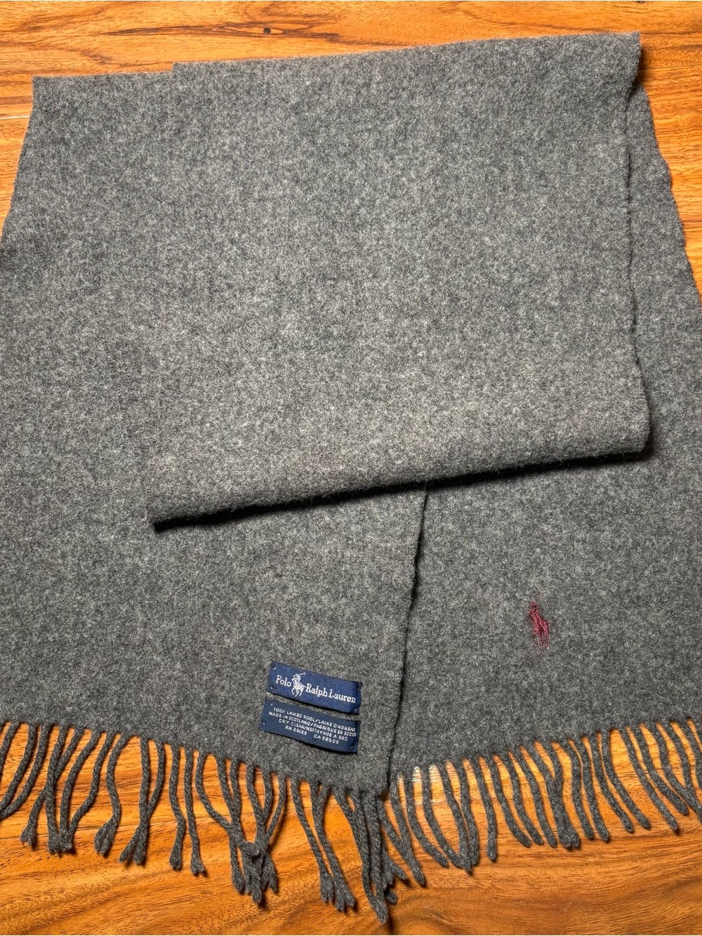 Polo Ralph Lauren Lambswool Scarf Made Scotland